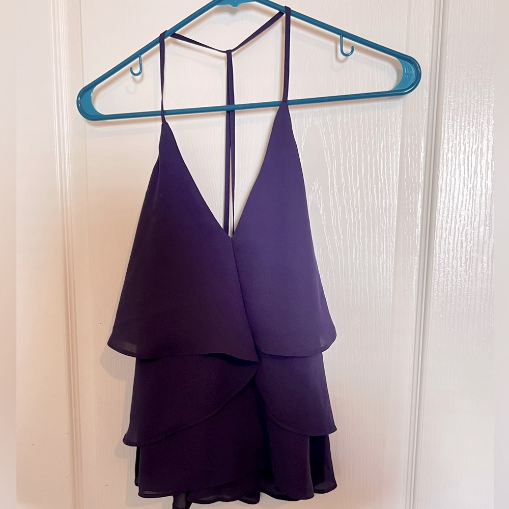 Express Ruffled V-Neck Racerback Cami